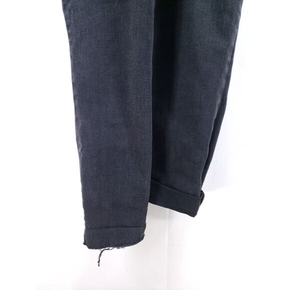 Celebrity Pink Destroyed Denim Bib Overalls Womens Medium Black Stretch Slim Fit - Picture 3 of 9